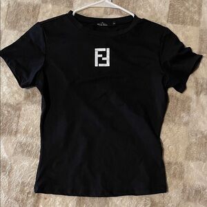 Black T-Shirt with White Logo